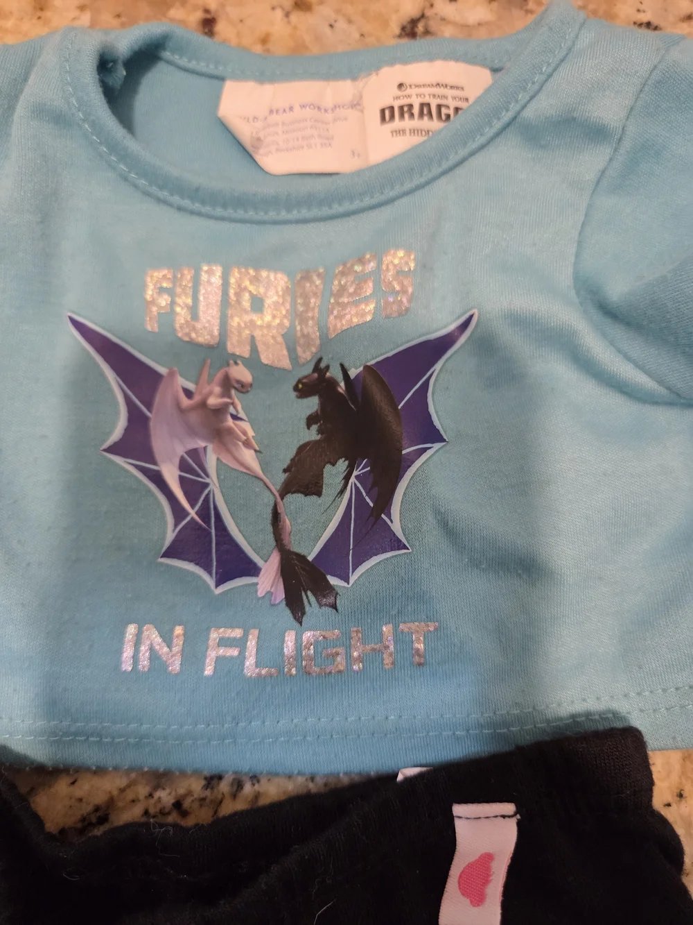 Build A Bear BAB Clothing Lot Pink Glitter Shoes Train Dragon Outfit Backpack